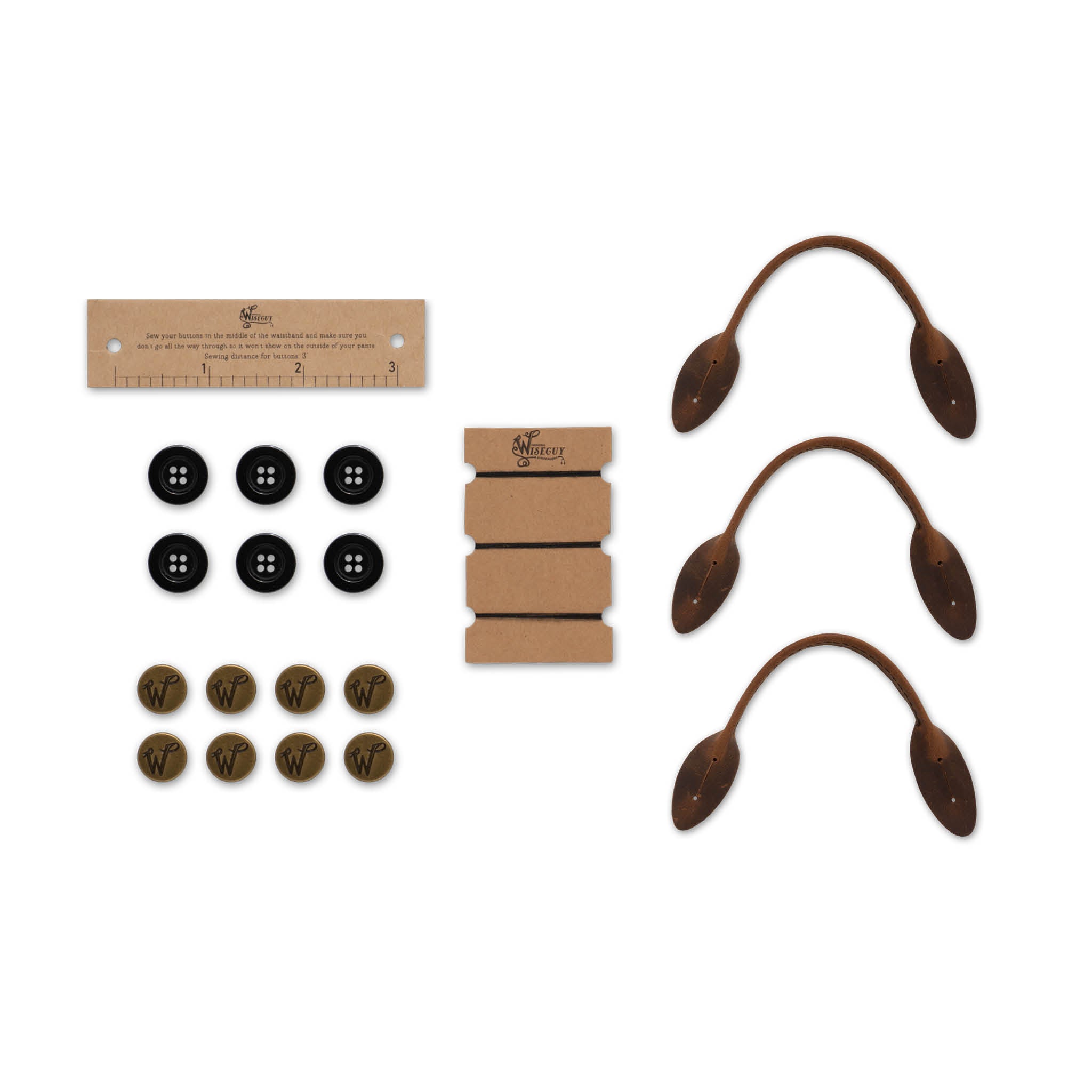 Boucles Cuir - Boutons Set No. A8013