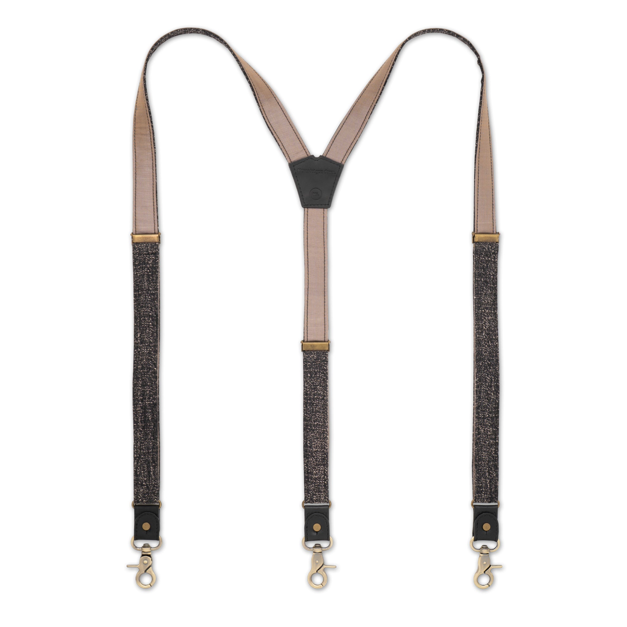 Cotton Silk The Nightwatch Black Copper Slim Suspenders No. G7214