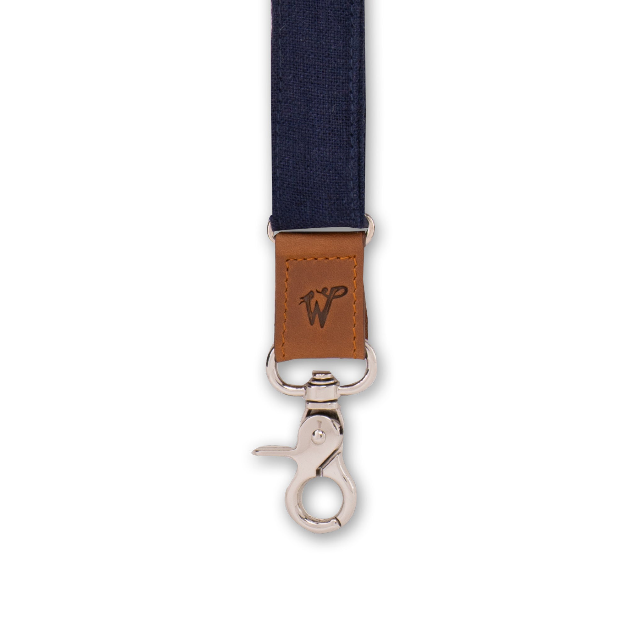 Linen The Shipwright Navy Slim Suspenders No. G7311