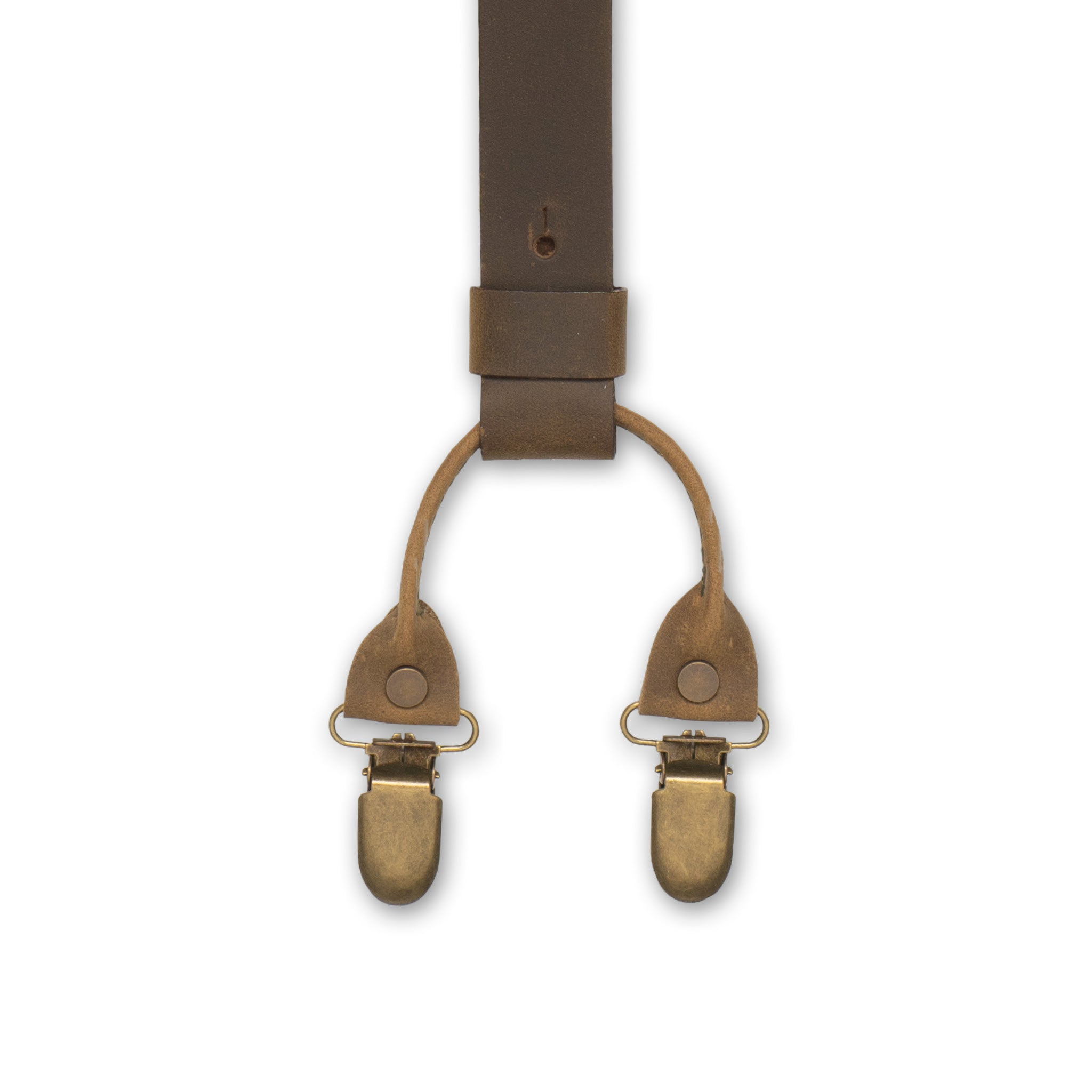 Crazy Horse Olive Green Slim Suspenders No. L2010