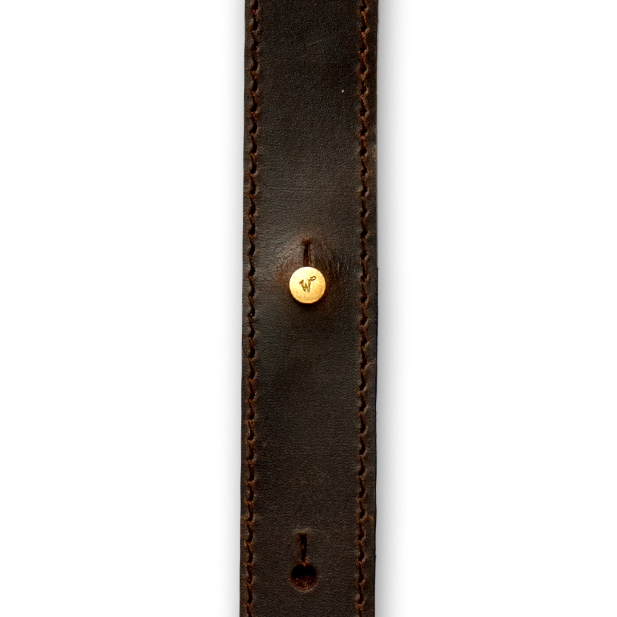 Crazy Horse Stitched schmale Hosenträger in braun No. L2210