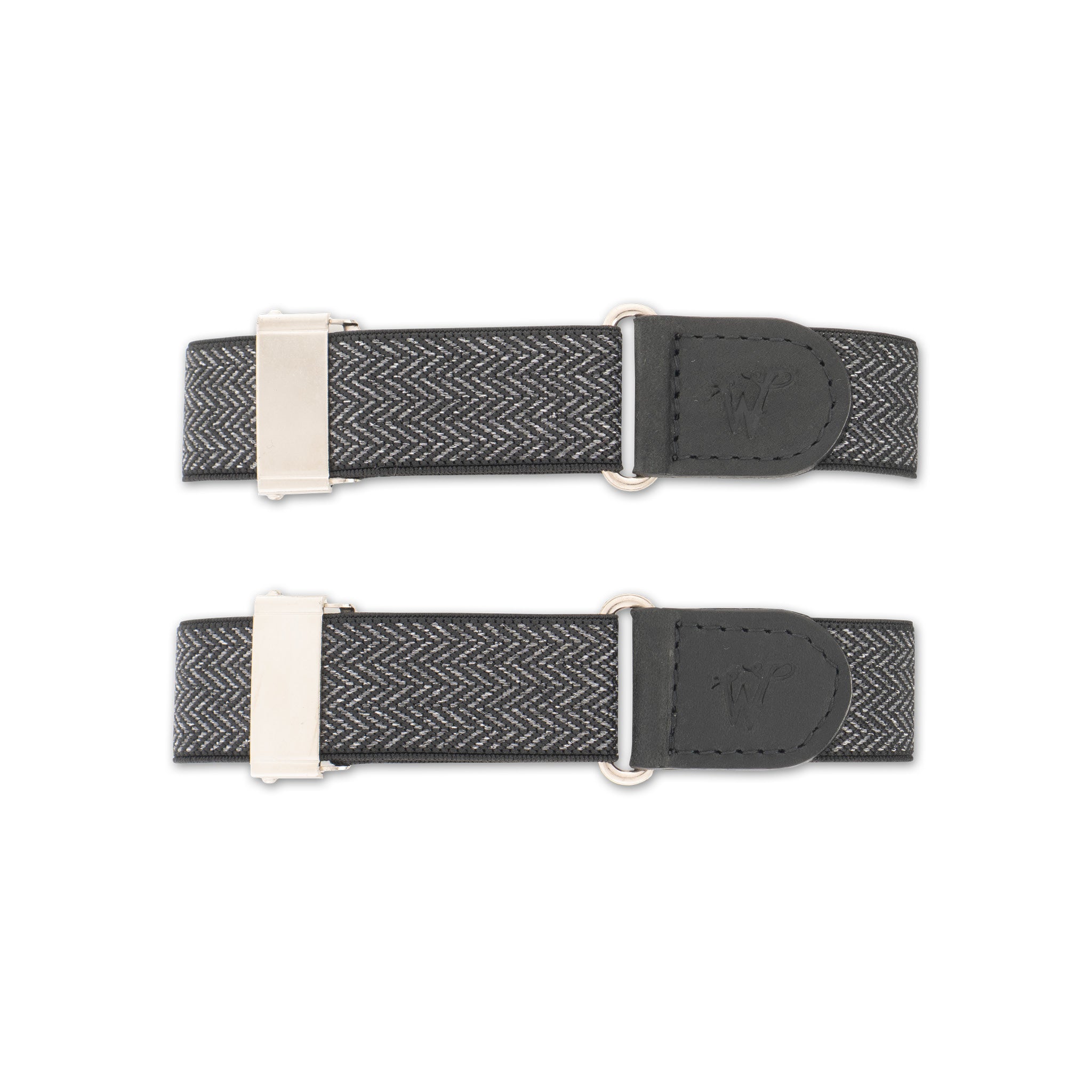 Sleeve Garters Herringbone Black No. S5113