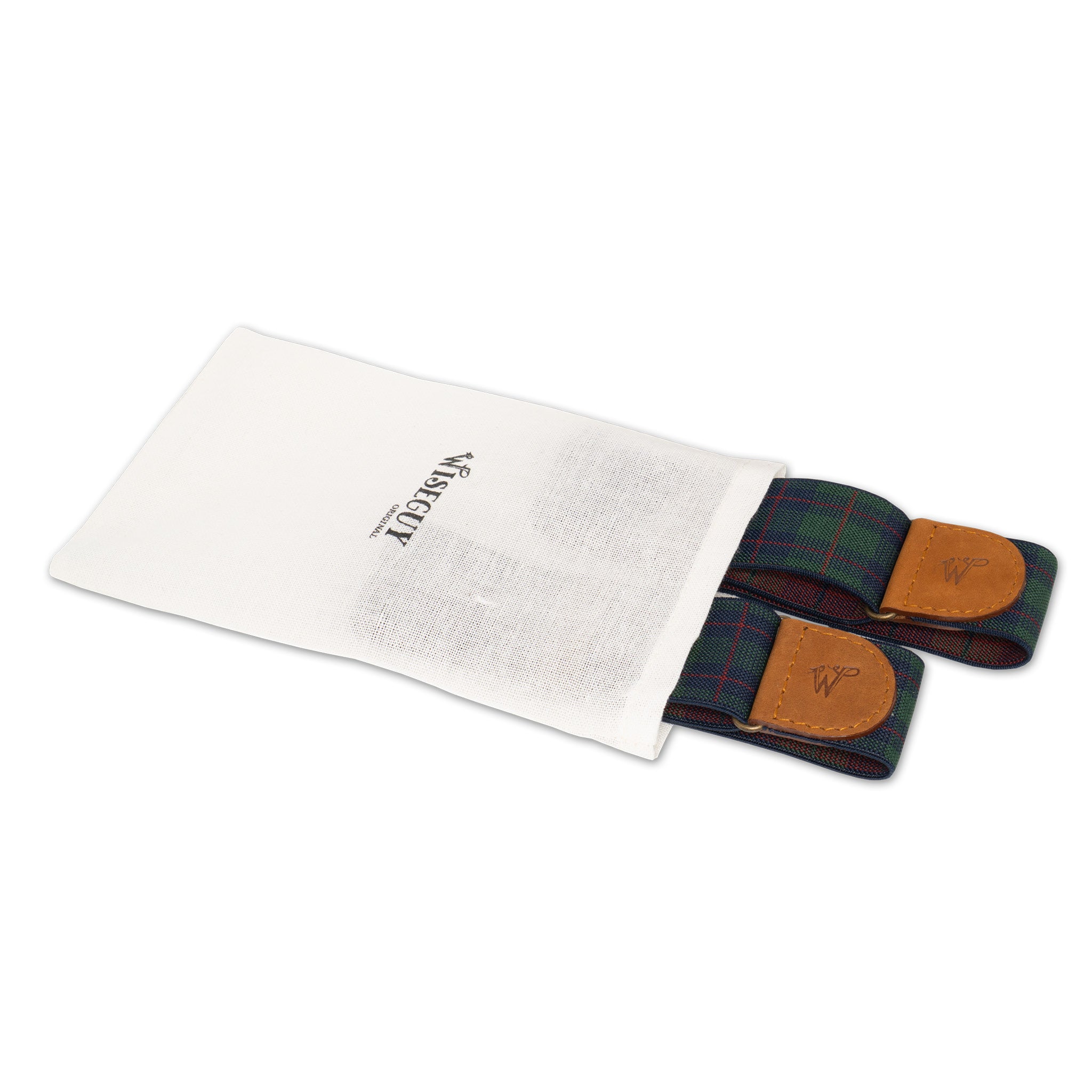 Sleeve Garters Tartan Green-Navy-Red No. S5411