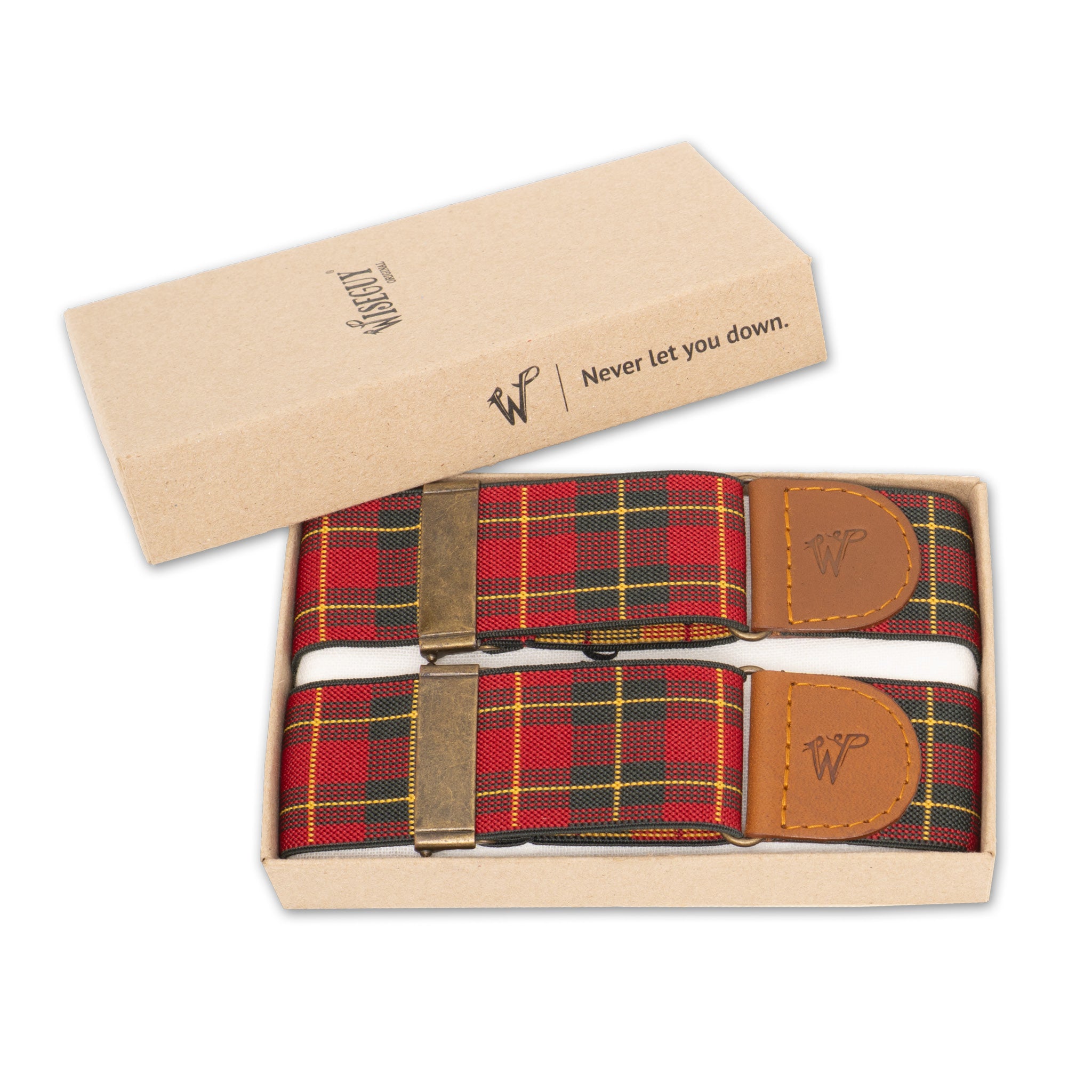 Sleeve Garters Tartan Red-Green No. S5413