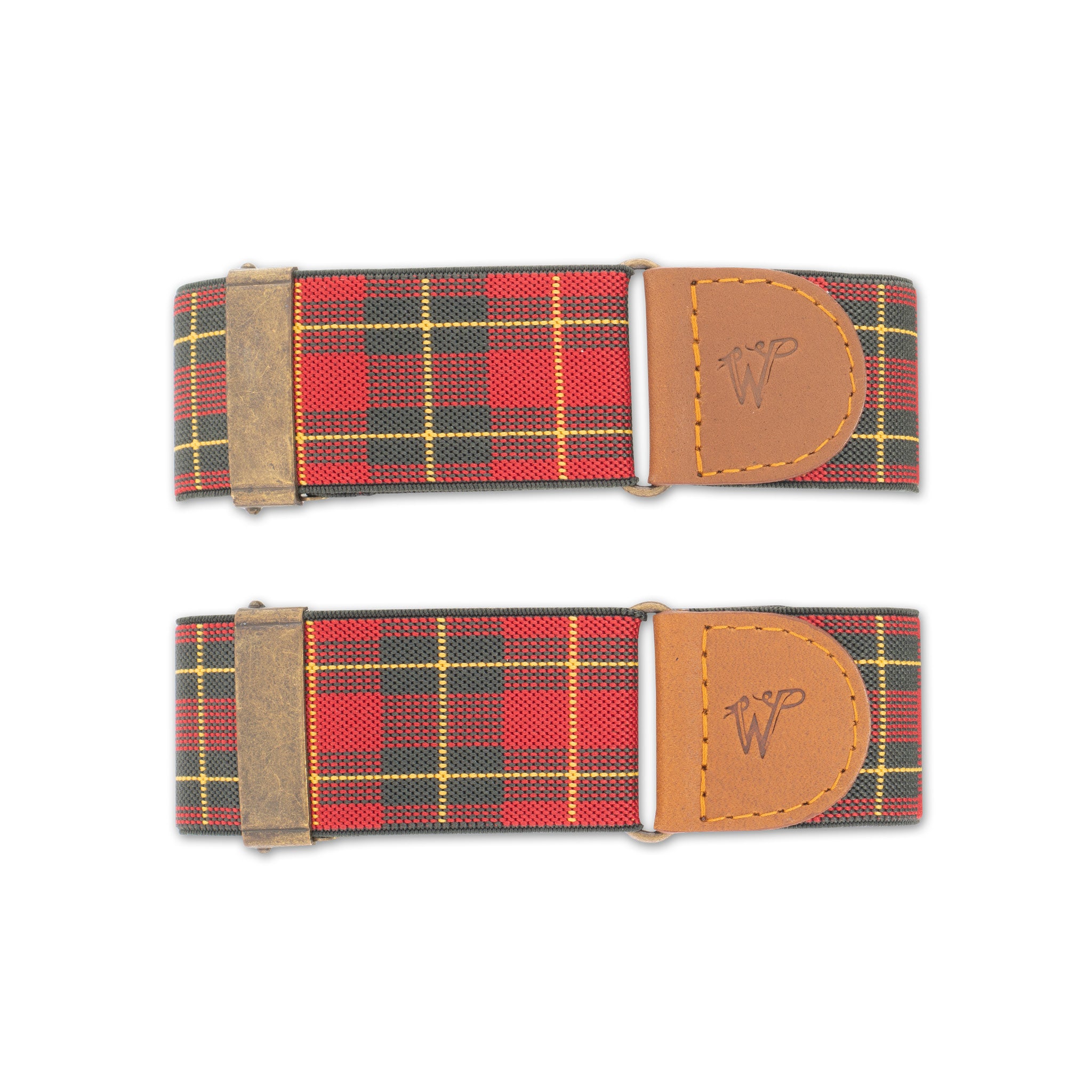 Sleeve Garters Tartan Red-Green No. S5413