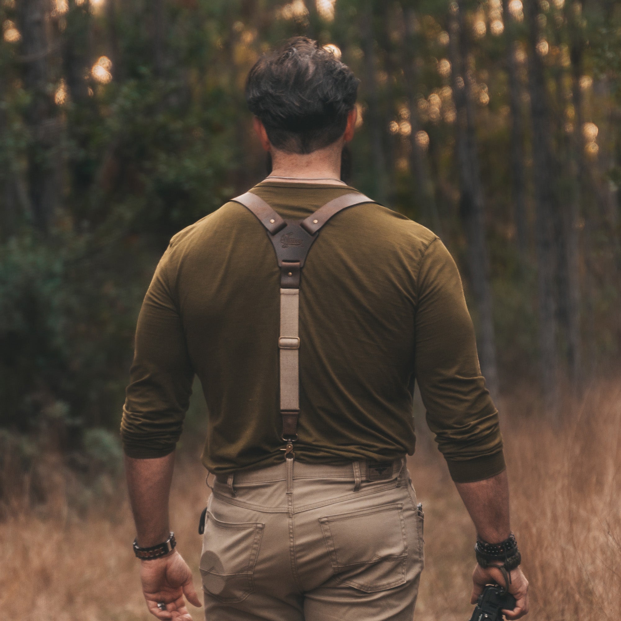 Crazy Horse Flex Dark Brown Wide Suspenders No. F2115