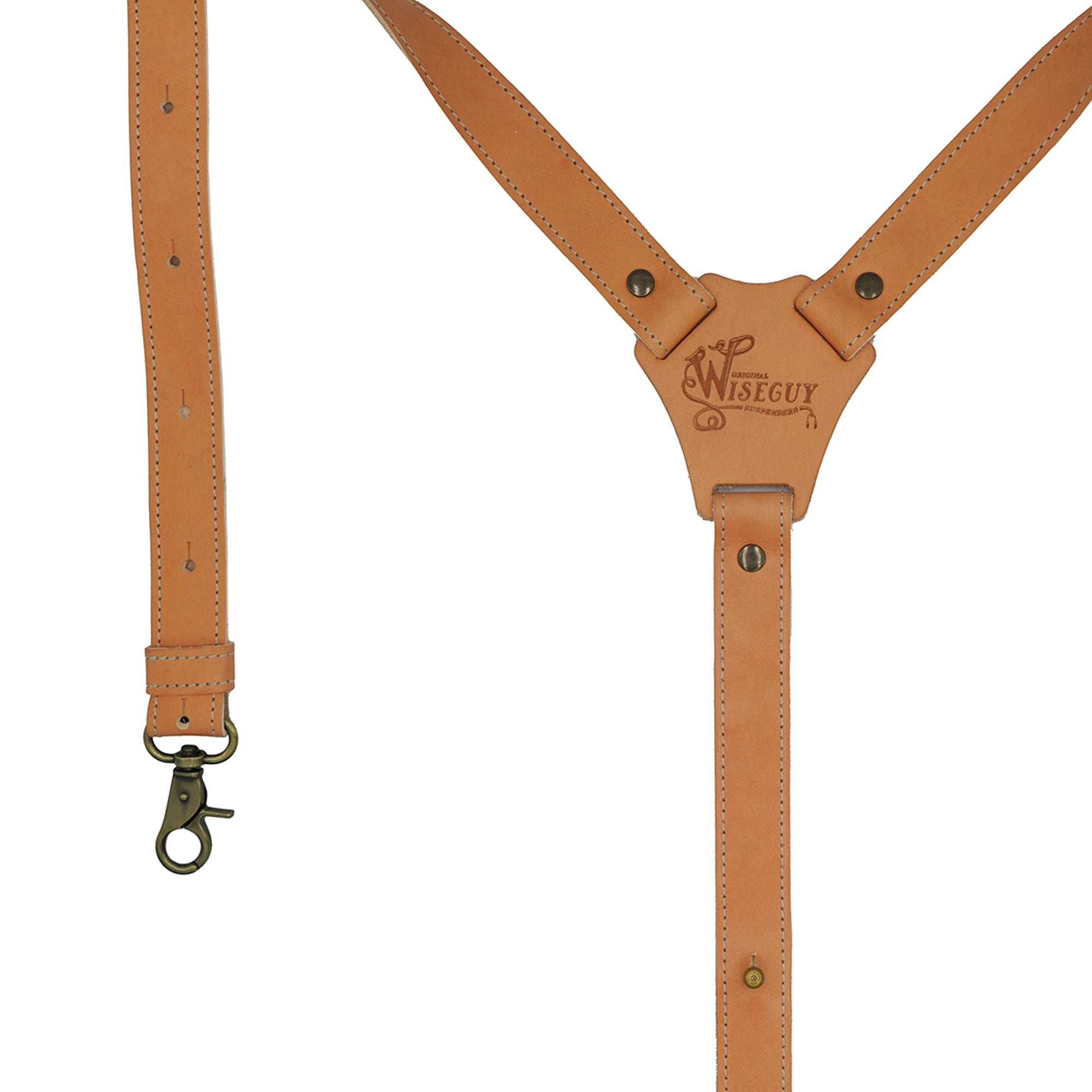 Crazy Horse Stitched Raw Slim Suspenders No. L2212