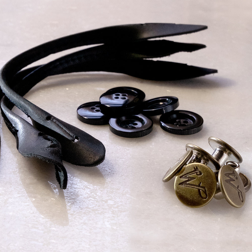 Boucles Cuir - Boutons Set No. A8013