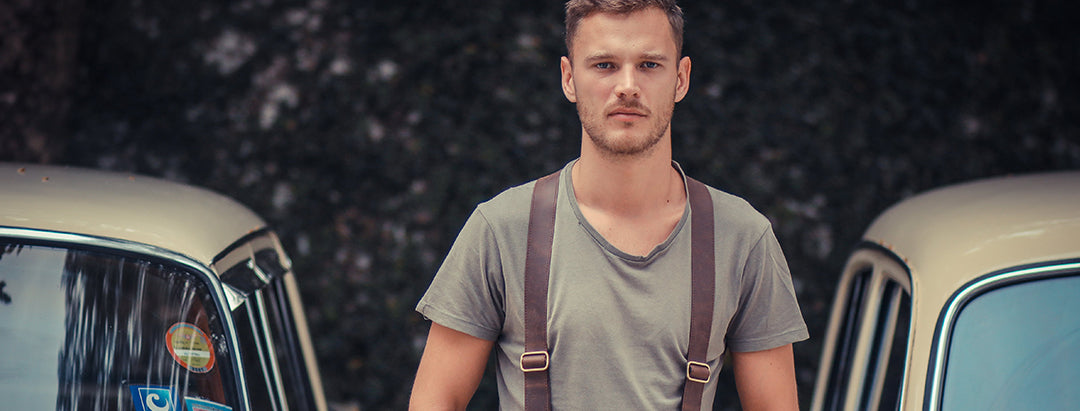 How to Wear Suspenders on a Deep Black T-shirt