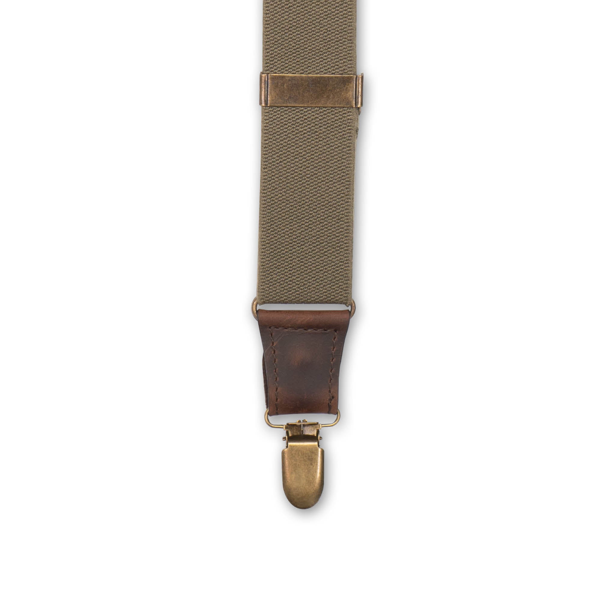 Canvas Army Green Suspenders – Duck – Wide (1.36 inch / 3,5