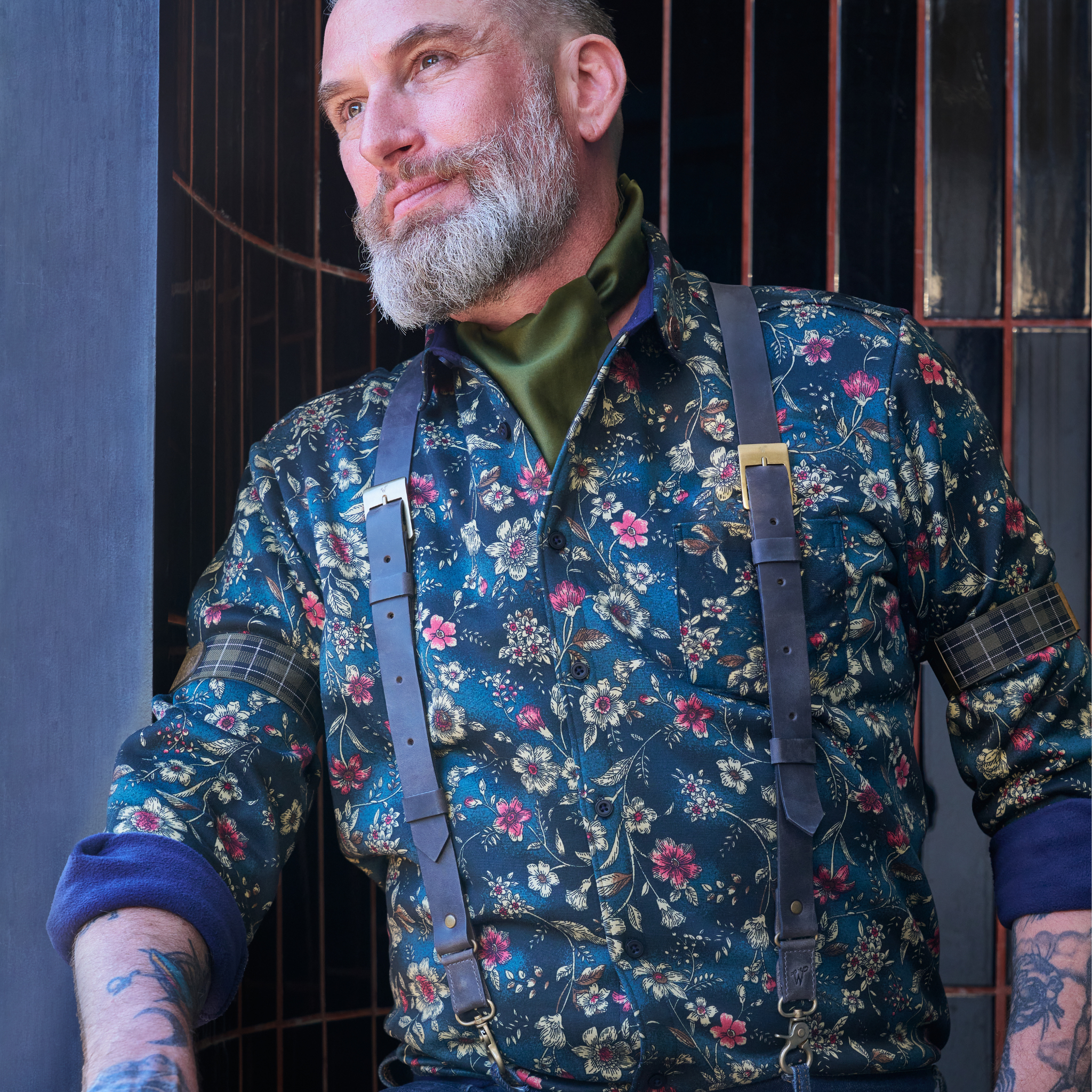 Dakota Vert Olive Slim Bretelles No. L2014