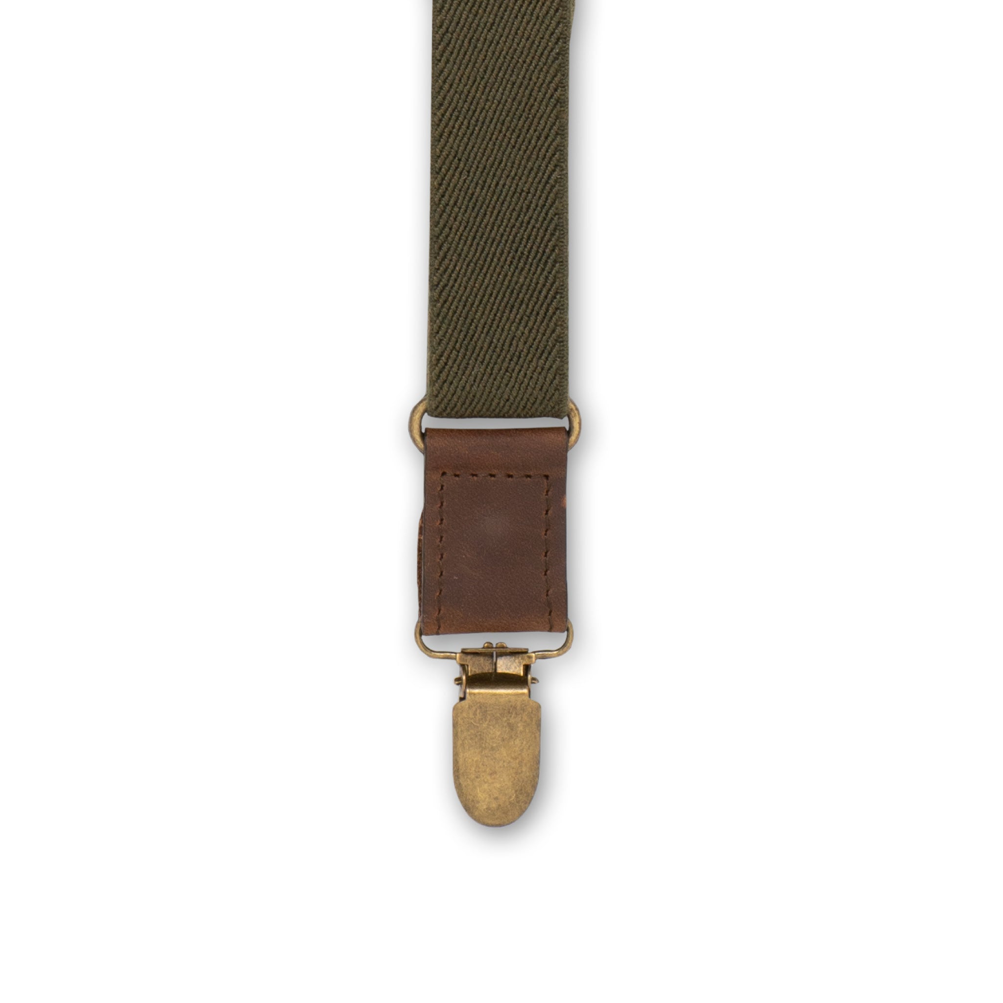 Essential Army Green Slim Suspenders No. E5011