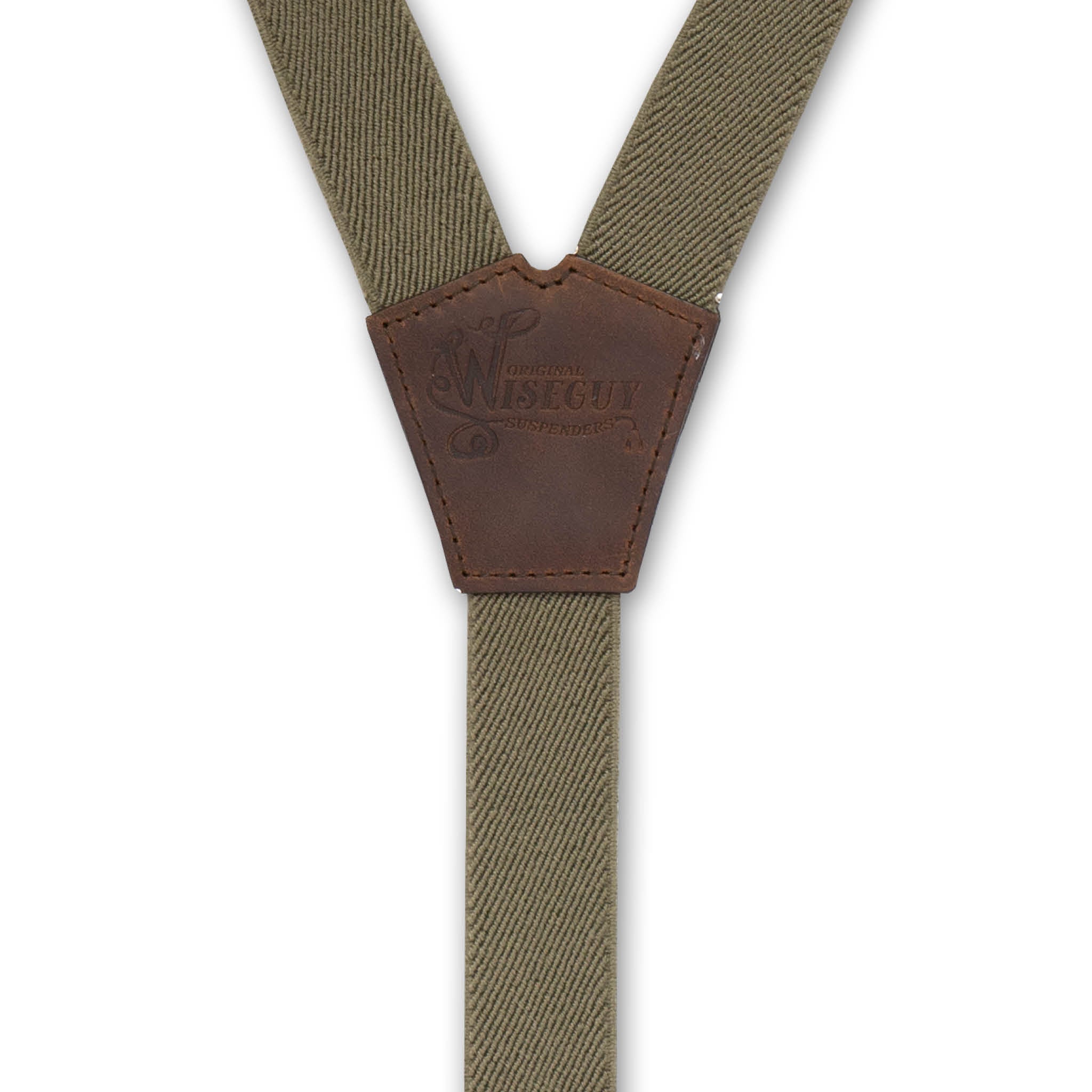 Essential Khaki Green Slim Suspenders No. E5028