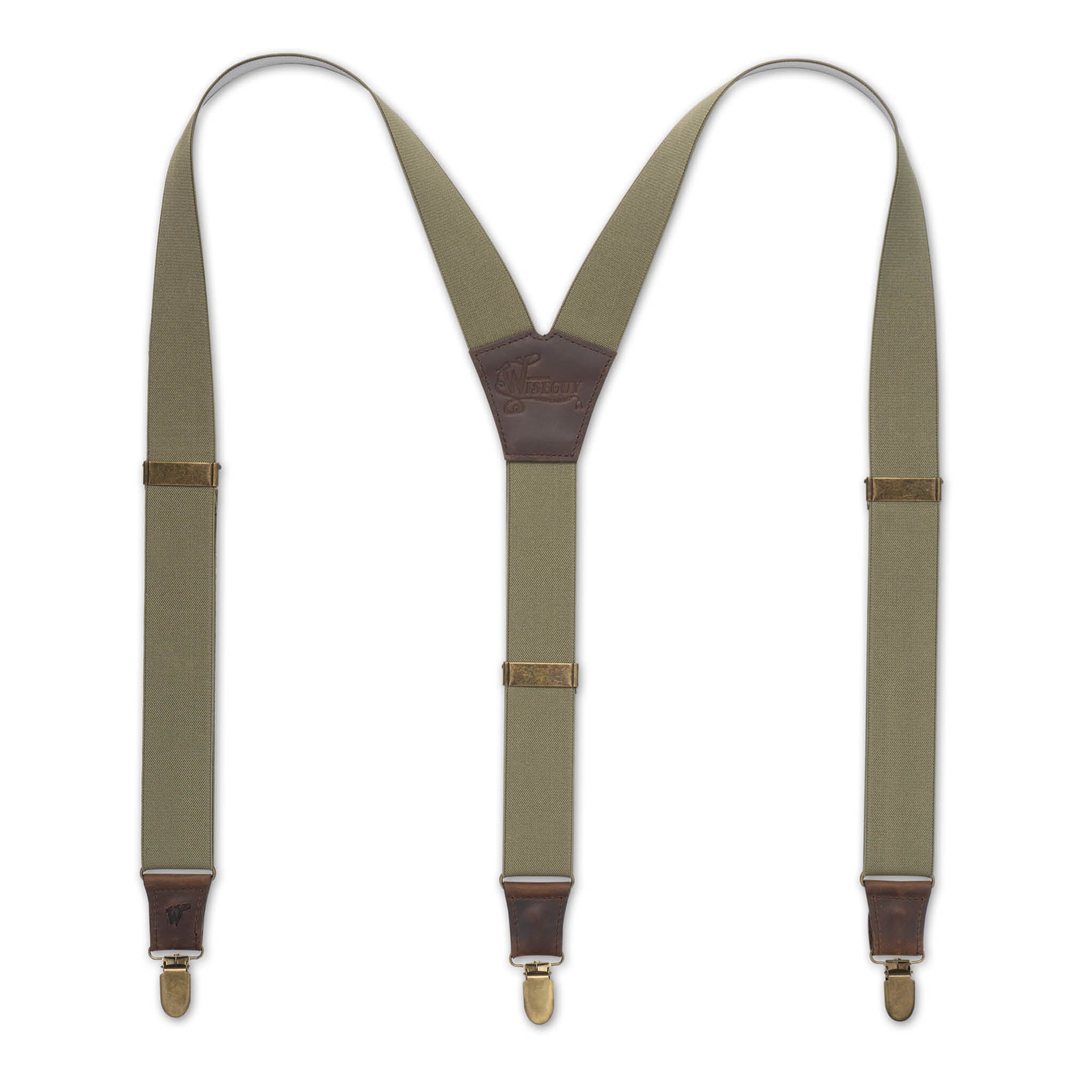 Essential Khaki Green Wide Suspenders No. E5029