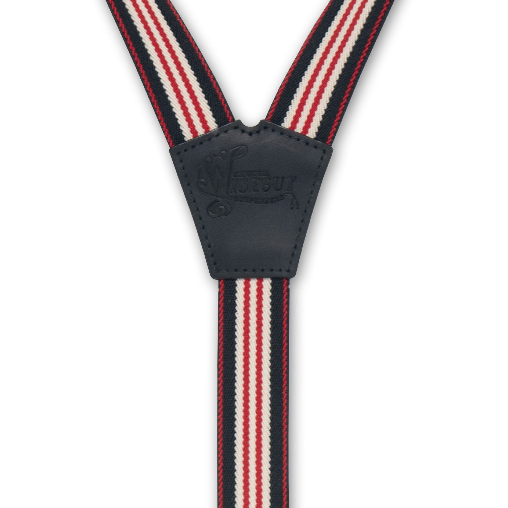 European manufactured elastic Herringbone Black Suspenders