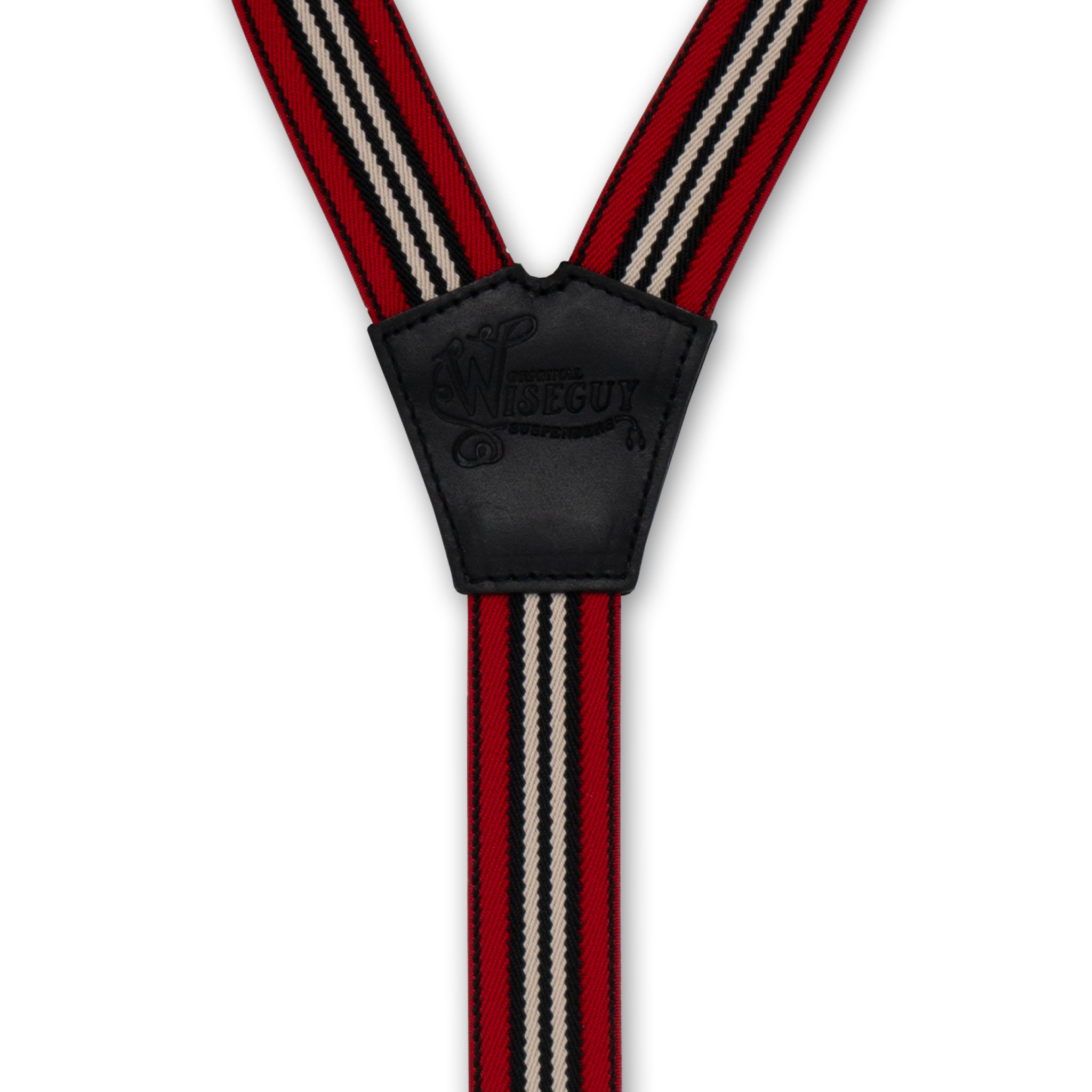 European manufactured elastic Herringbone Black Suspenders