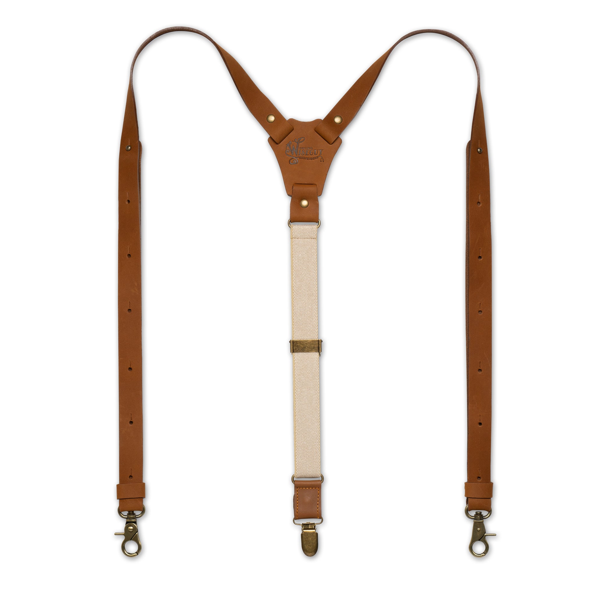 Authentic nubuck leather Camel Brown Flex Suspenders – Crazy Horse