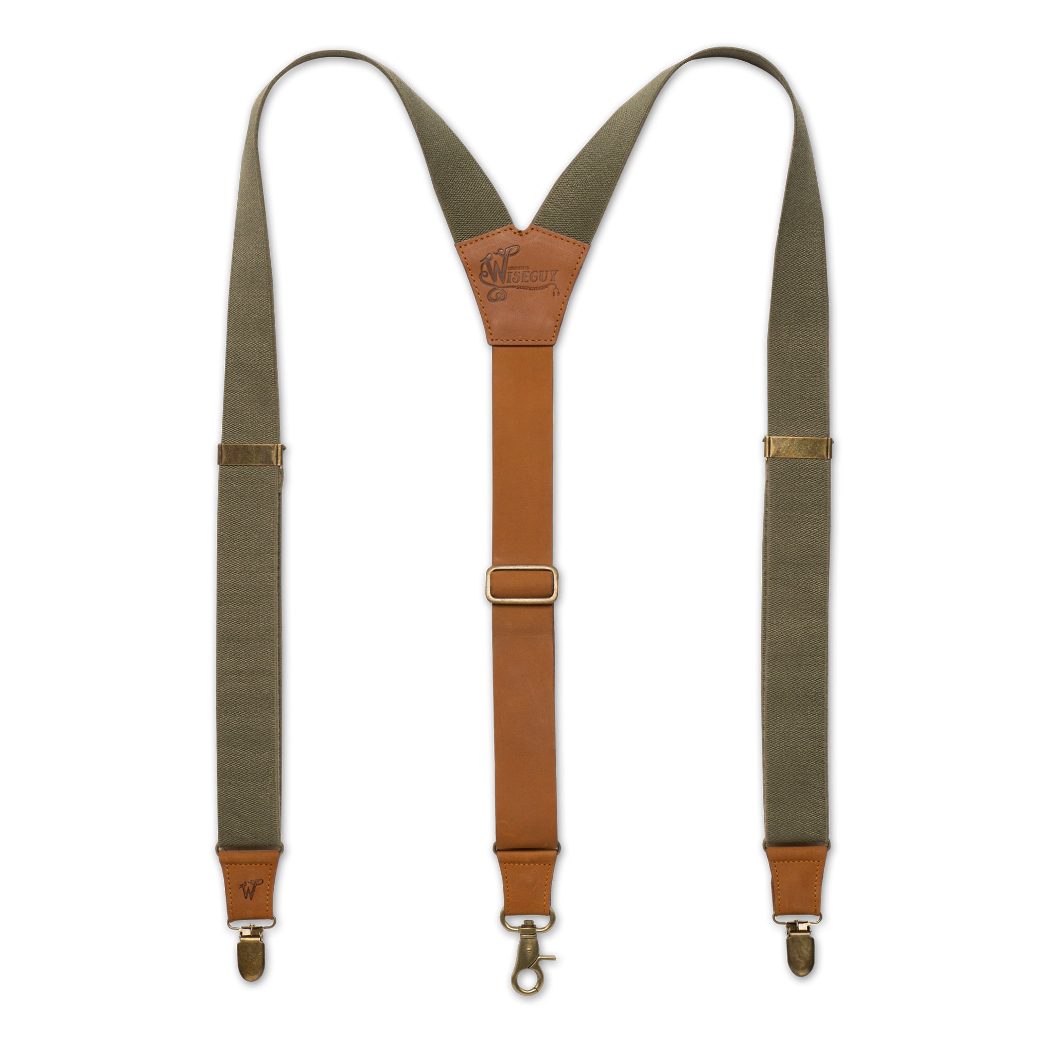 Authentic nubuck leather Black Flex Suspenders – Charger – Wide