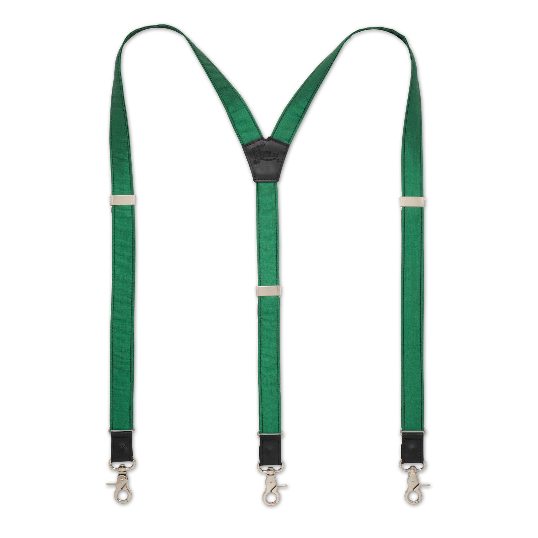 Silk The Highwayman Green Slim Suspenders No. G7110