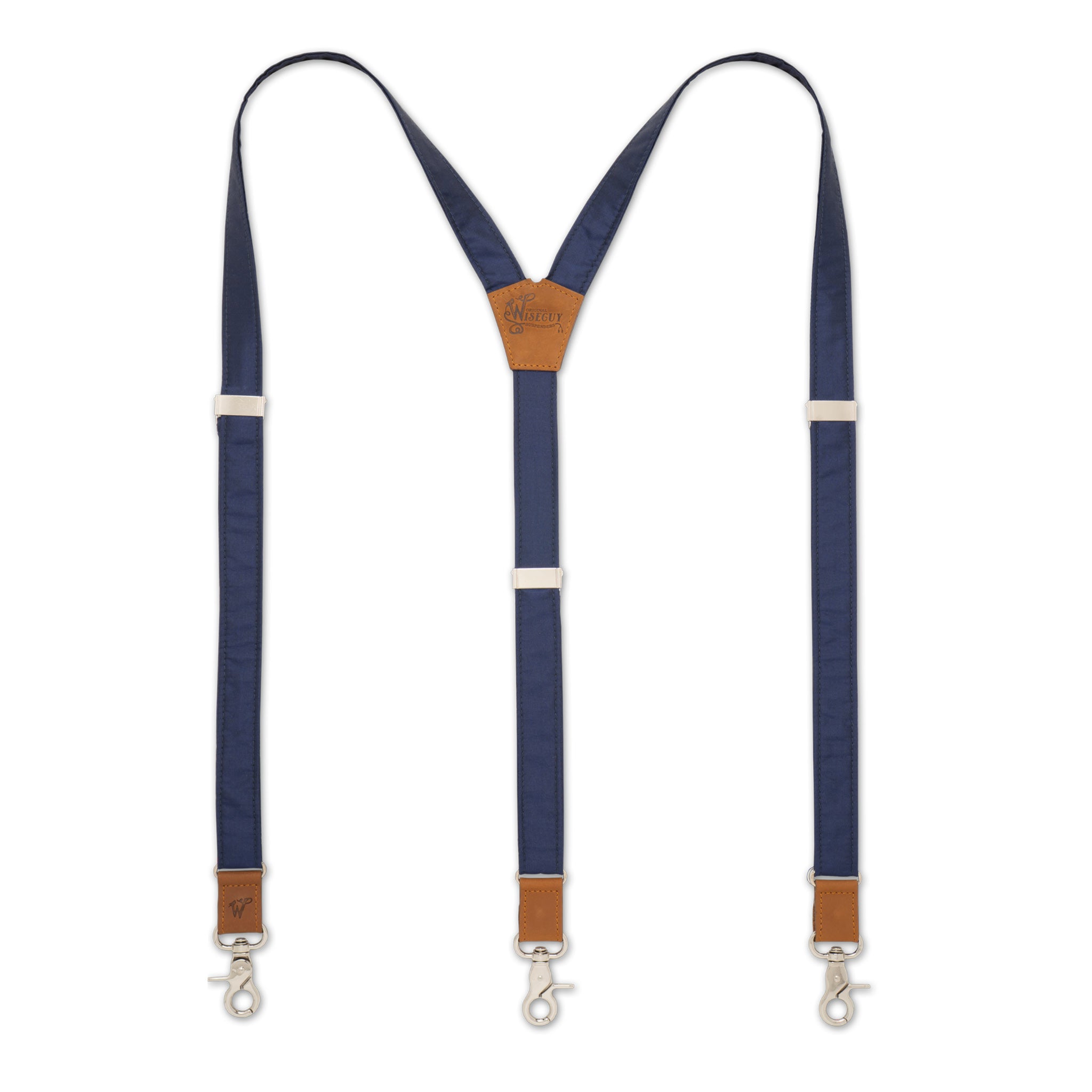 Silk The Navigator Navy Blue Slim Suspenders No. G7111