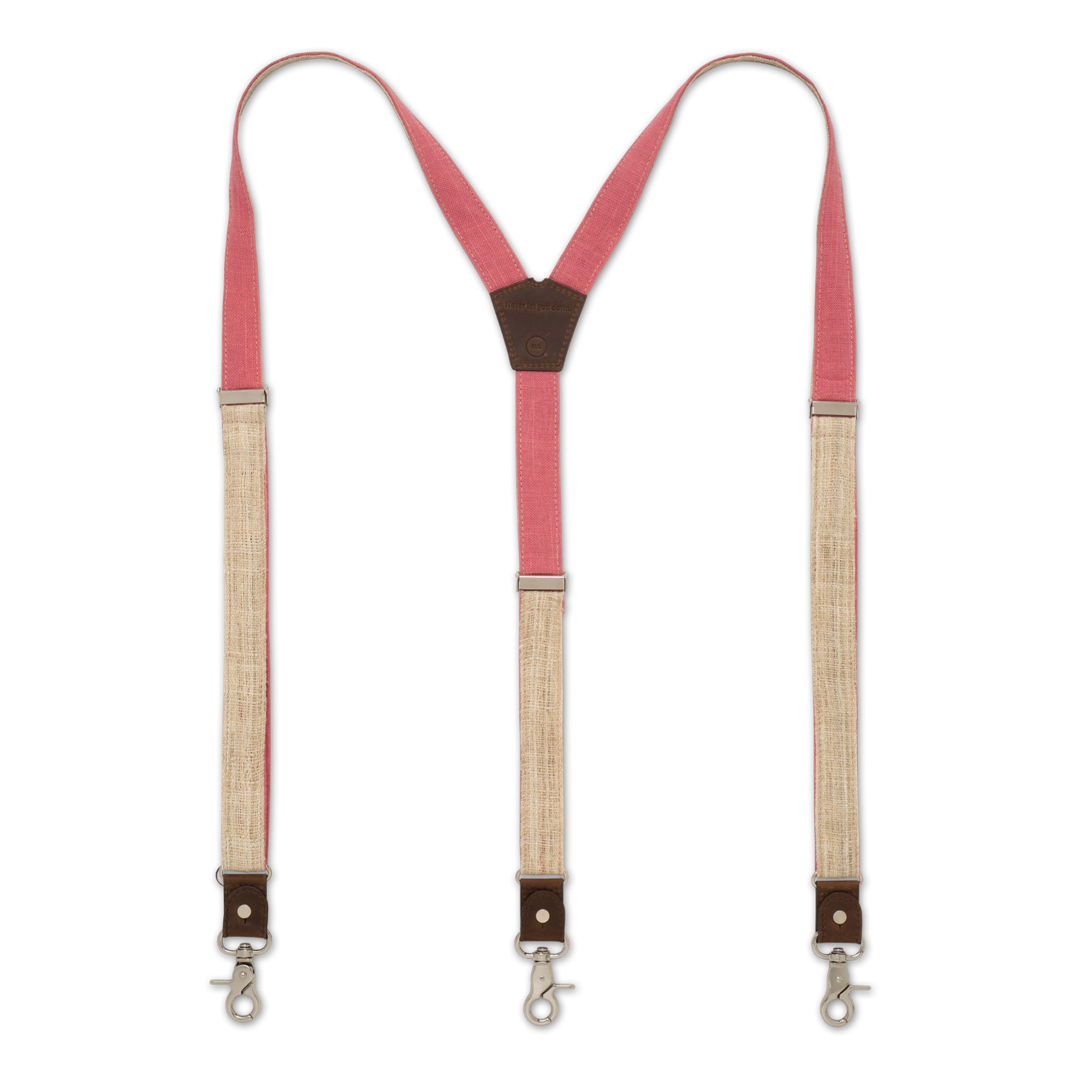 Hemp Linen The Alchemist Beige Slim Suspenders No. G7410