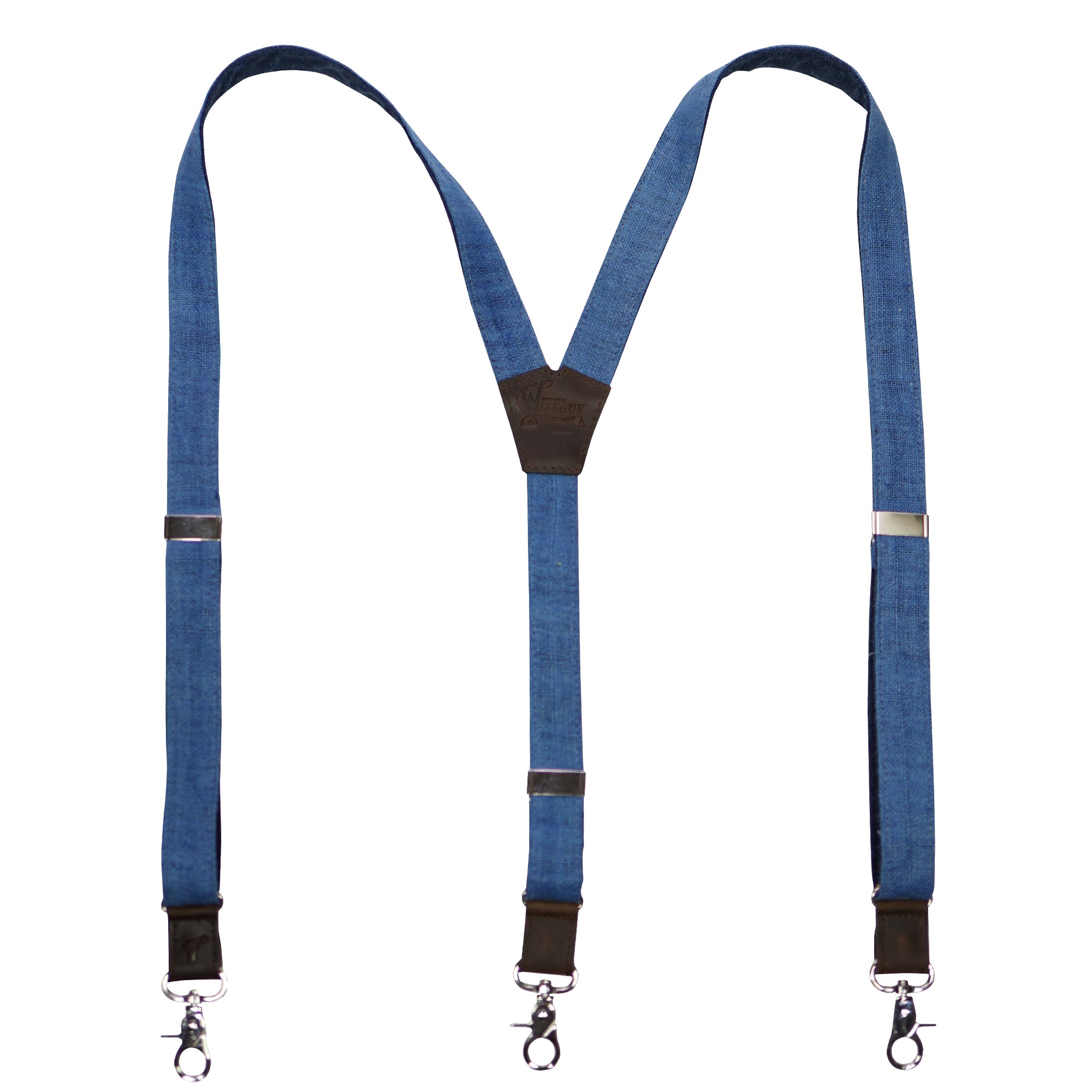 Hemp Linen The Sailor Blue Slim Suspenders No. G7412