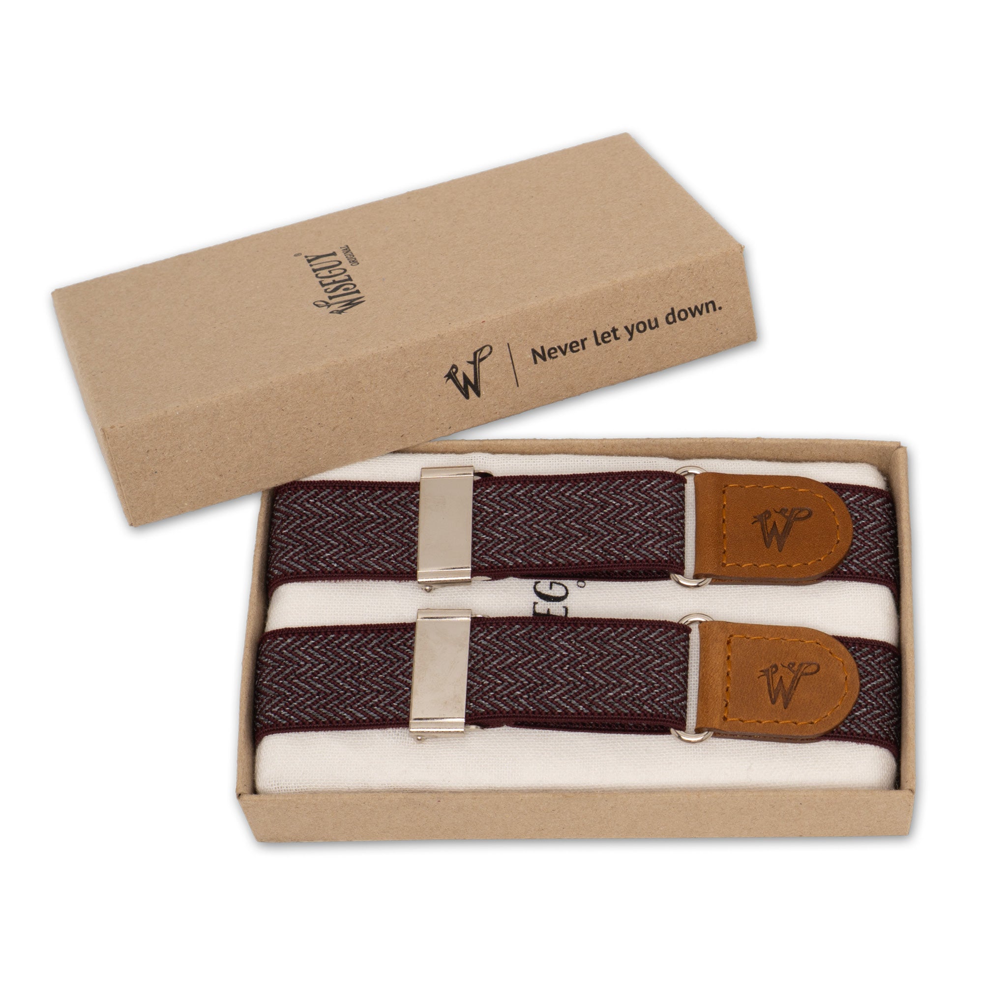 Jarretières de Manches Bordeaux à Chevrons No. S5114