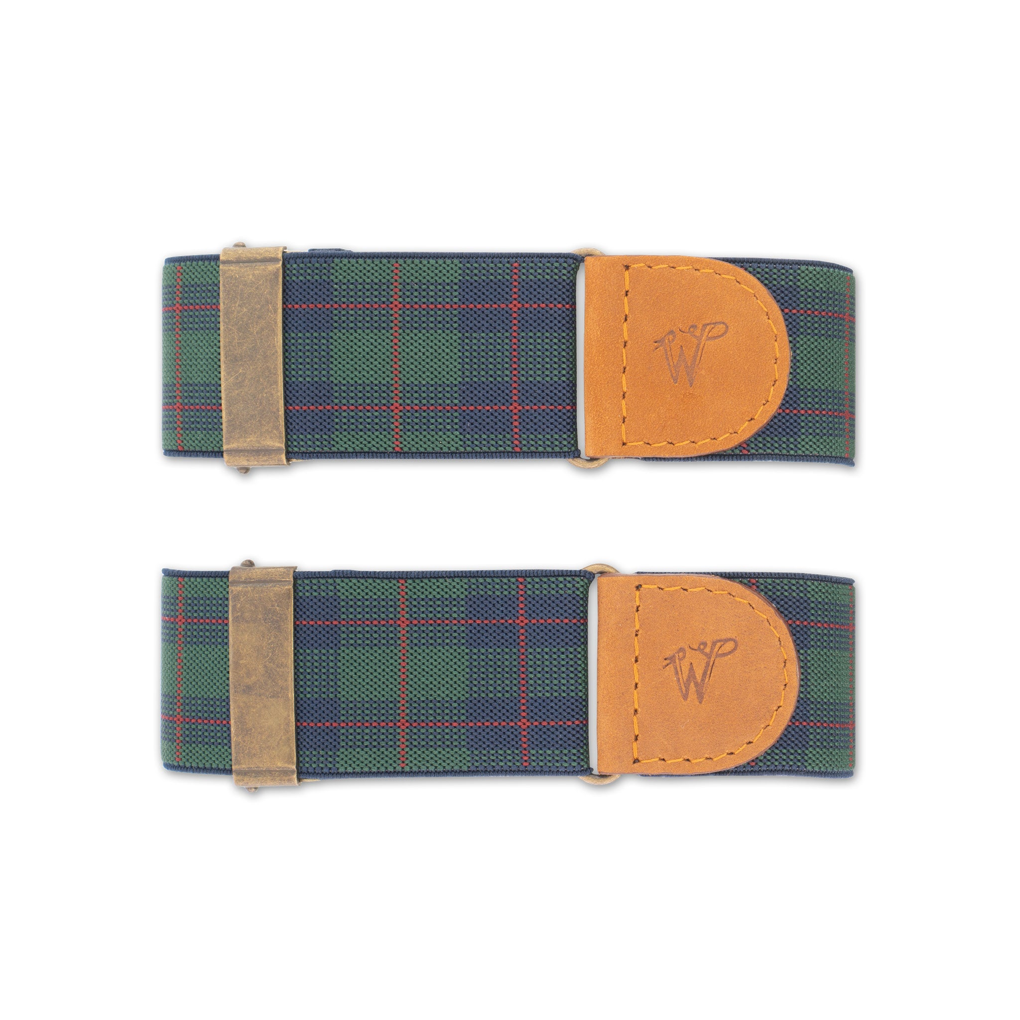 Sleeve Garters Tartan Green-Navy-Red No. S5411
