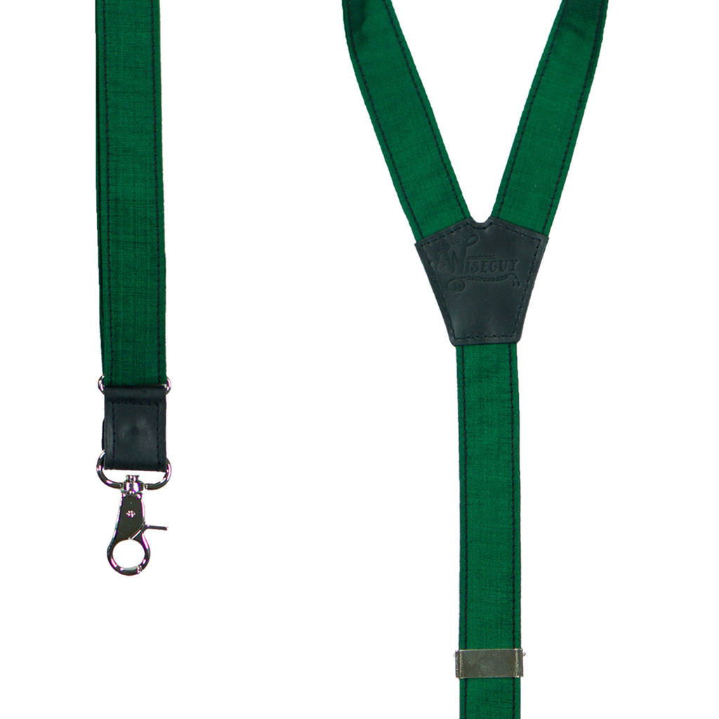 Silk The Highwayman Green Slim Suspenders No. G7110