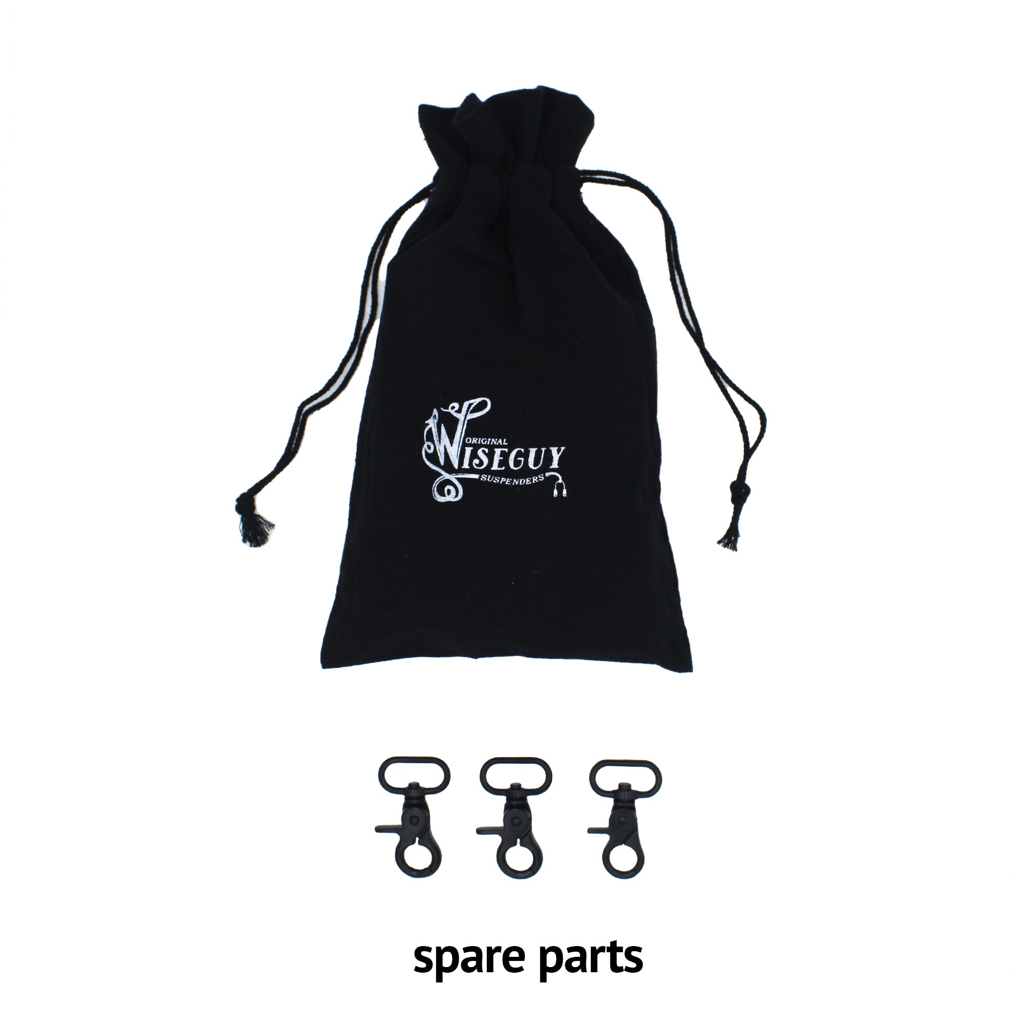 Satin Black Wide Suspenders No. E5610