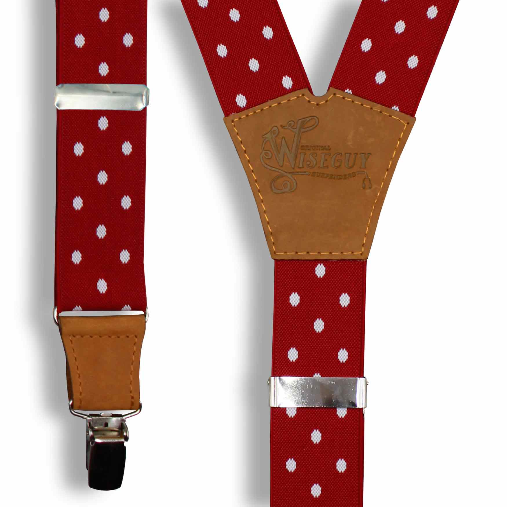 Statement Polka Dot Red Wide Suspenders No. E5513