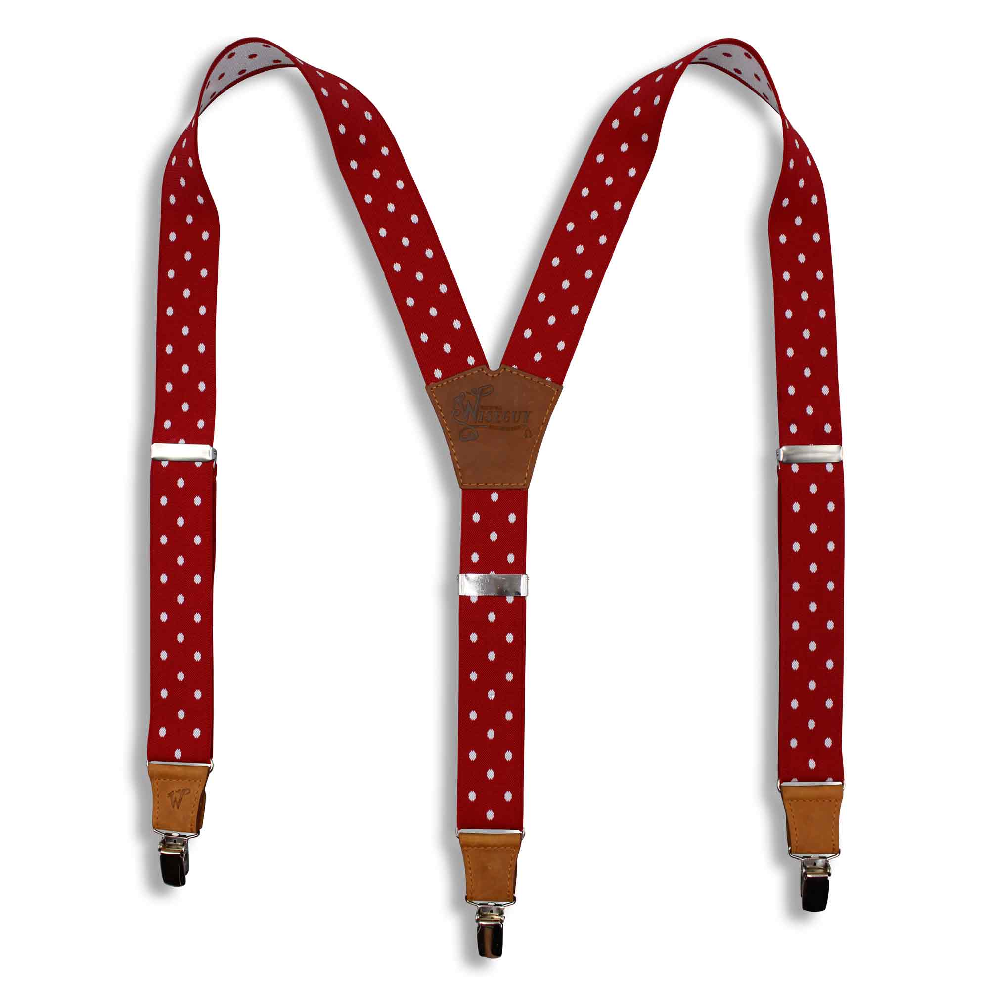 Statement Polka Dot Red Wide Suspenders No. E5513
