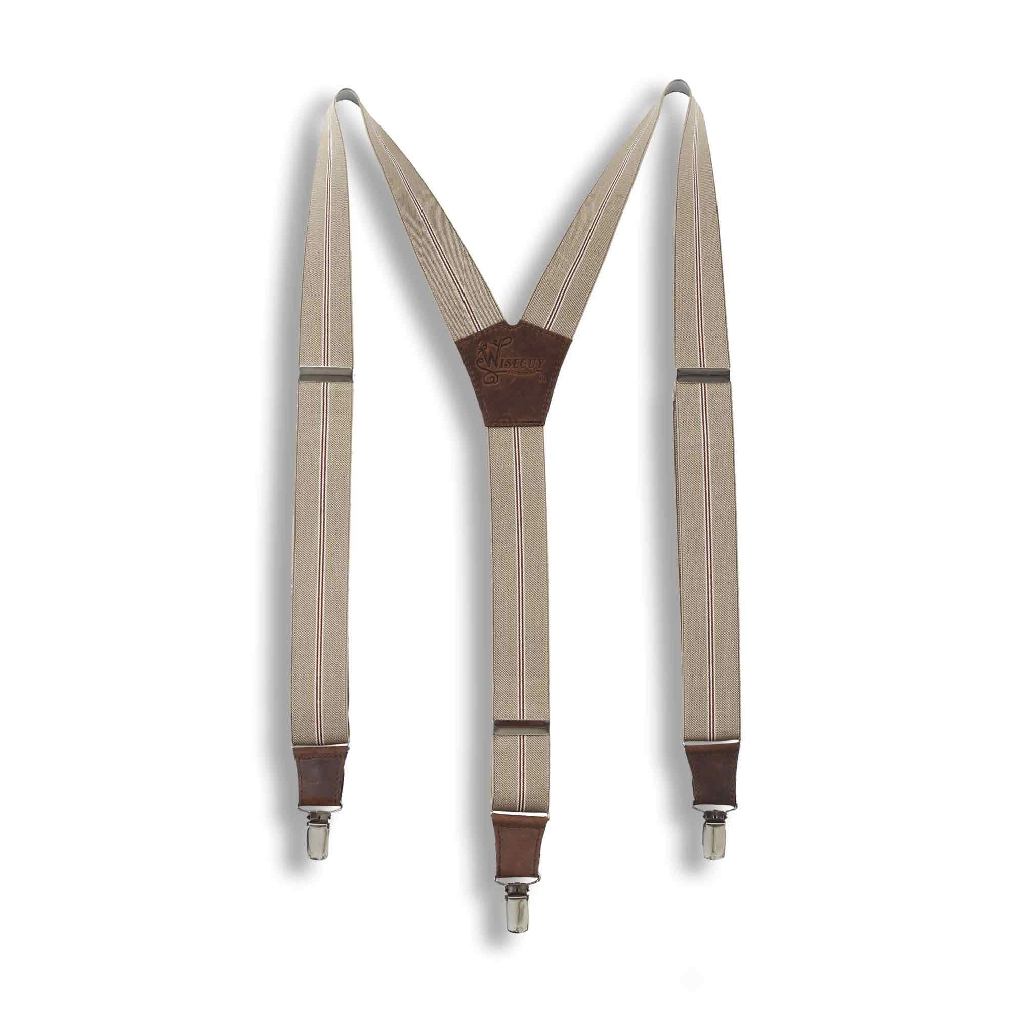The Barber Dress Suspenders 1.3 inch wide with adjustable straps - Wiseguy Suspenders