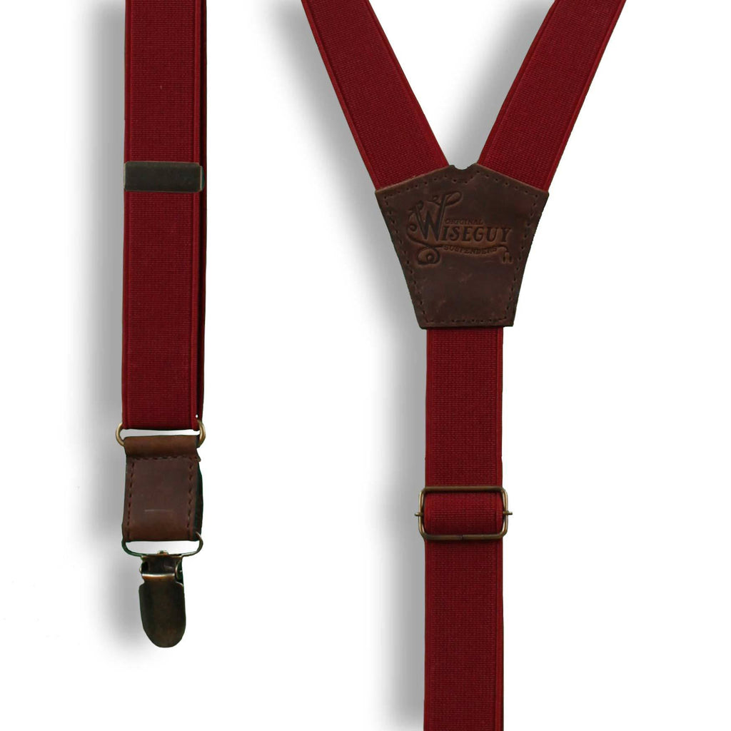 Essential Cordavan Burgundy Slim Suspenders No. E5022