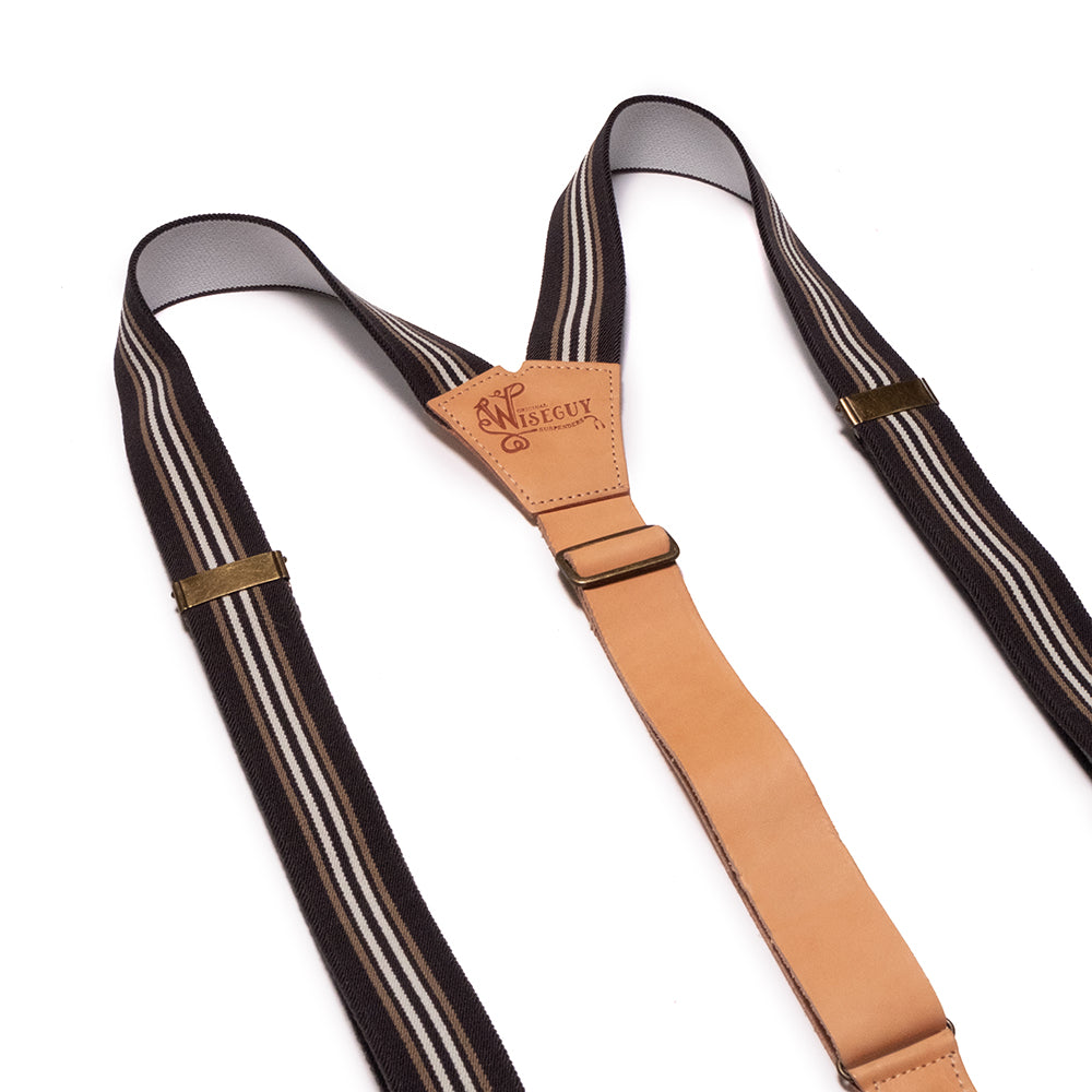 Charger Raw Striped Wide Suspenders No. F3020