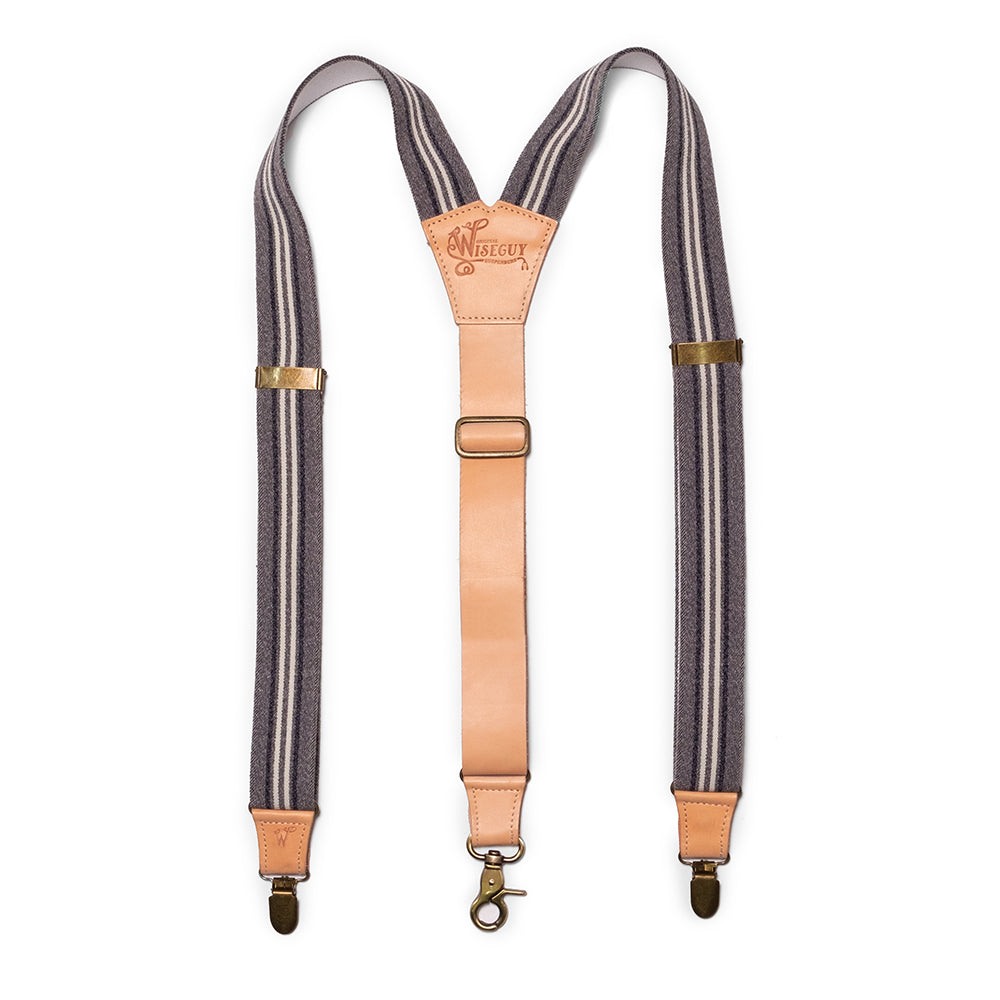 Charger Raw Striped Wide Suspenders No. F3020