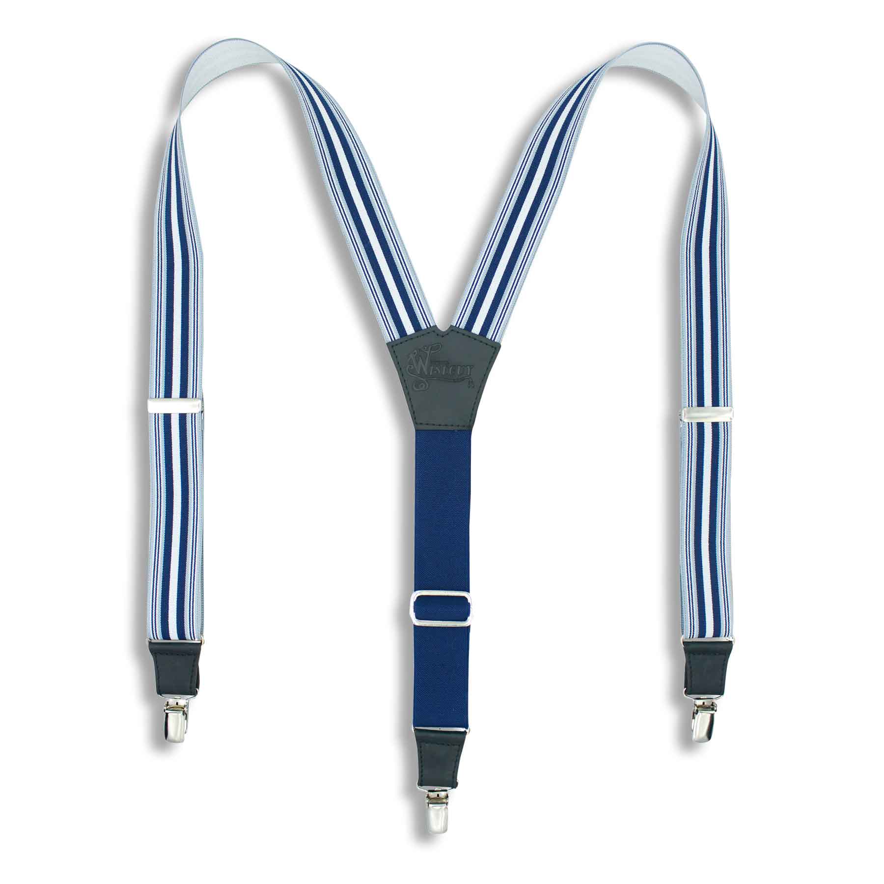 Buy Back to Basic - 3.5cm Navy Blue Coloured 3.5cm strap width suspender  for men