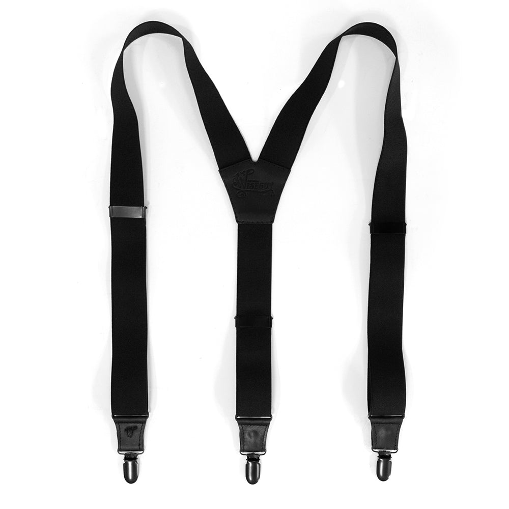 Essential All Black Wide Suspenders No. E5010
