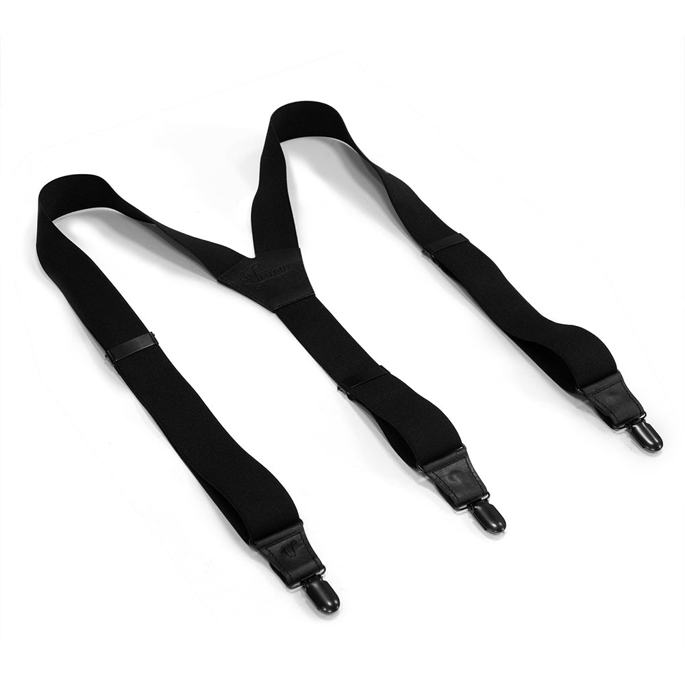 Essential All Black Wide Suspenders No. E5010