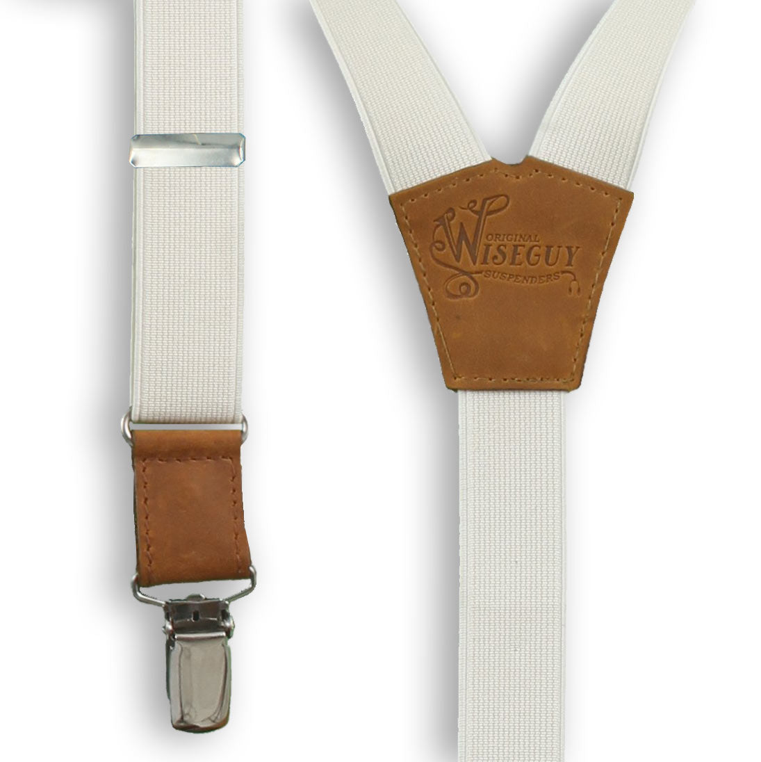 Essential Vintage White Slim Suspenders No. E5050